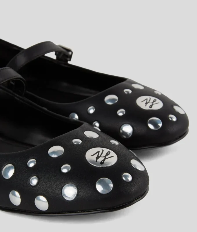 KARO MIRROR STUDS BALLETFLADESKO