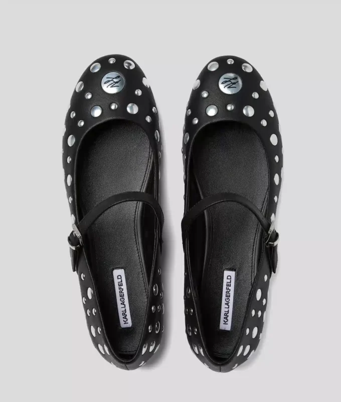 KARO MIRROR STUDS BALLETFLADESKO
