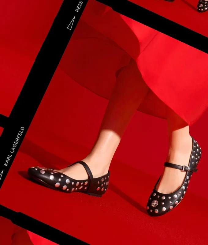KARO MIRROR STUDS BALLETFLADESKO