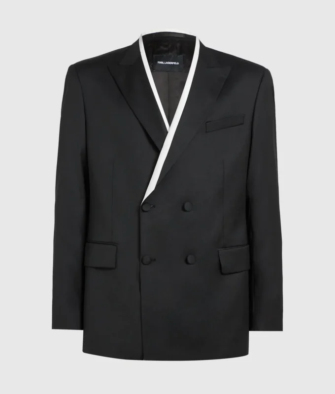 KL Studio blazer med kontrastpiping