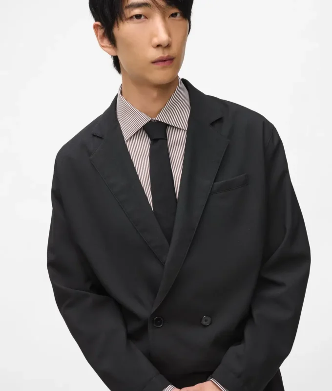 Kort dobbeltradet blazer