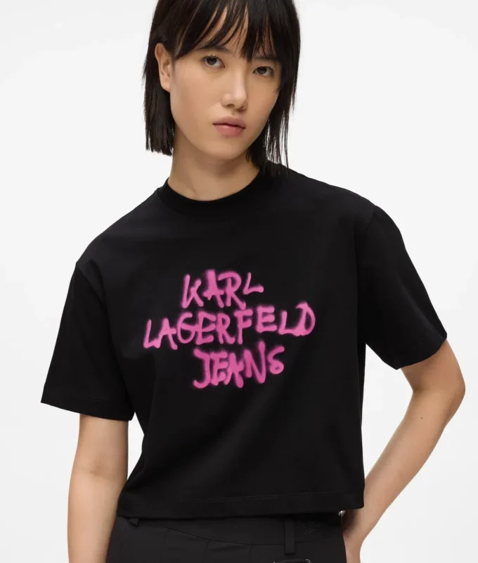 Kort graffiti-T-shirt
