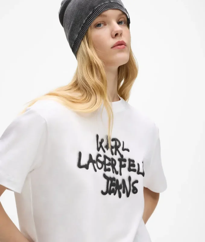 Kort graffiti-T-shirt