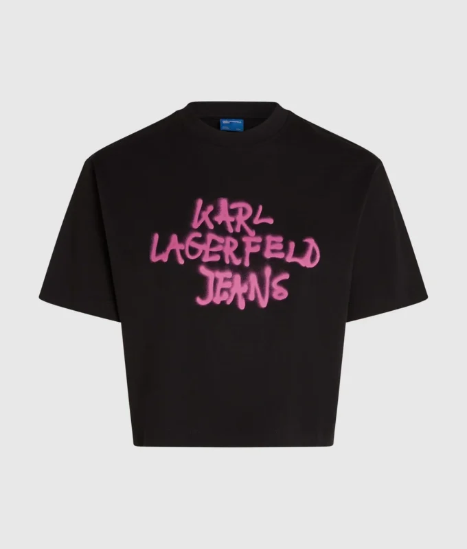 Kort graffiti-T-shirt