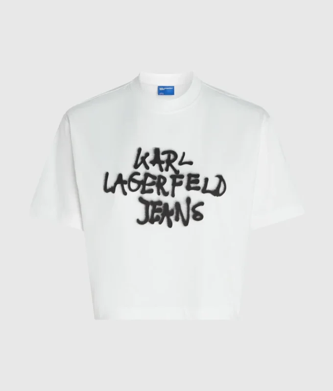 Kort graffiti-T-shirt