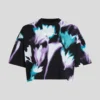 KORT T-SHIRT MED BLOMSTERMØNSTER
