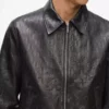 Læderblousonjakke