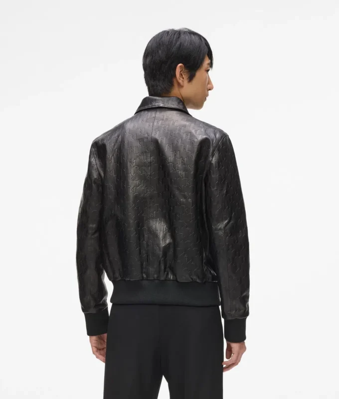 Læderblousonjakke
