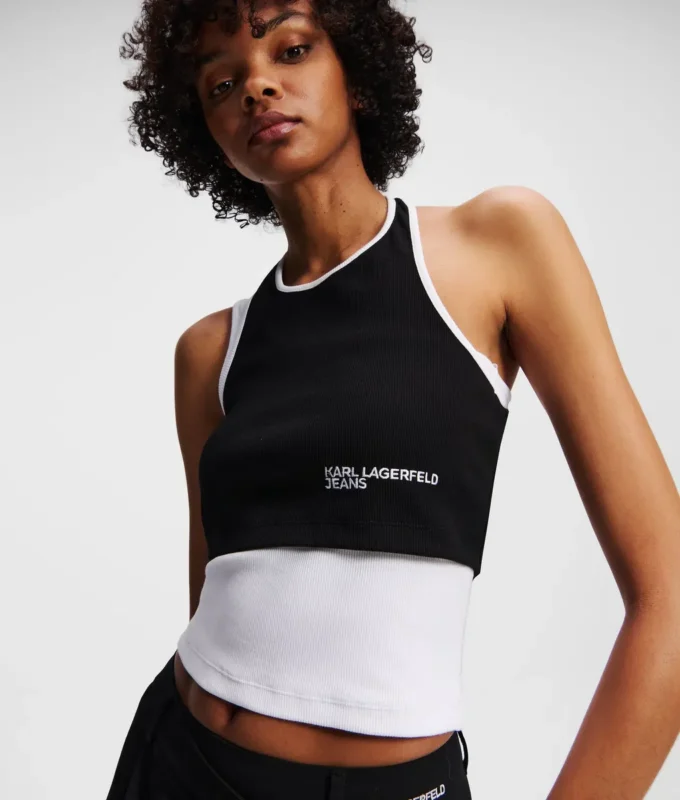 LAGDELT RIBBET TANKTOP