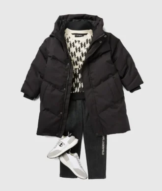 Lang dunjakke til drenge