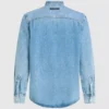 Langærmet denimskjorte