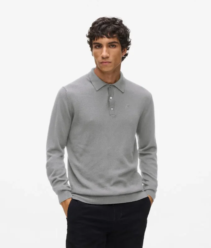 Langærmet poloshirt