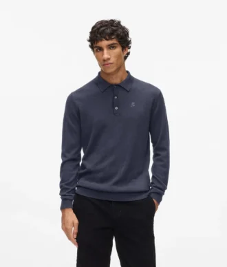 Langærmet poloshirt