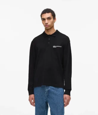 Langærmet poloshirt