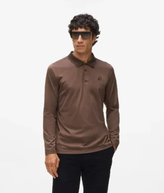 Langærmet poloshirt