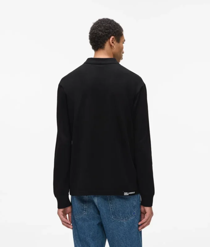 Langærmet poloshirt
