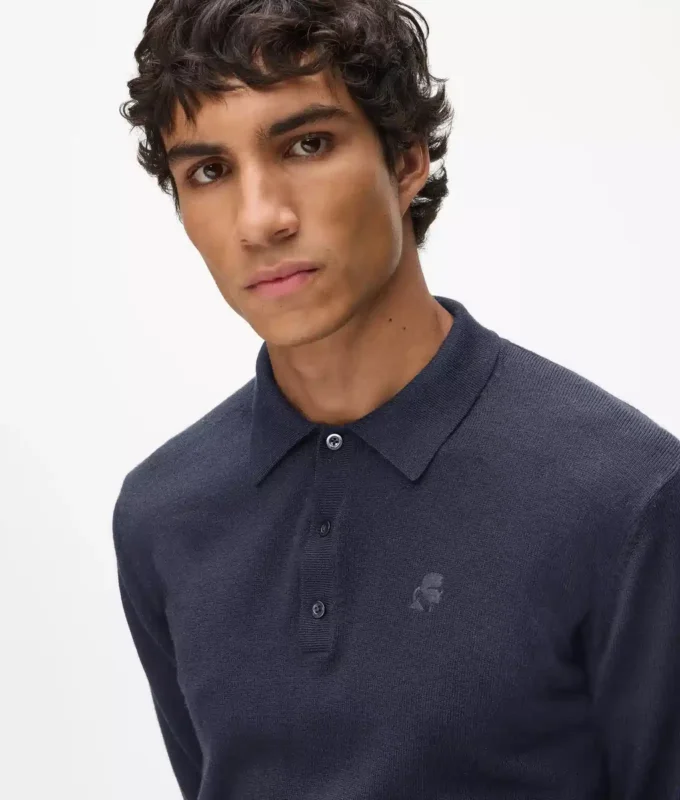 Langærmet poloshirt