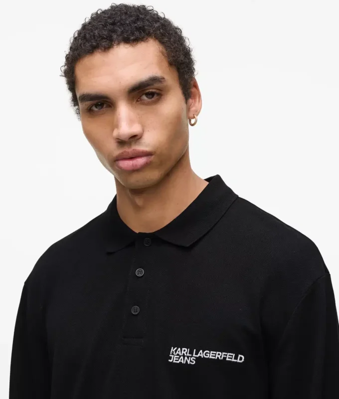 Langærmet poloshirt