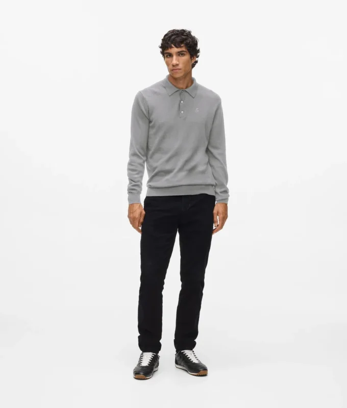 Langærmet poloshirt
