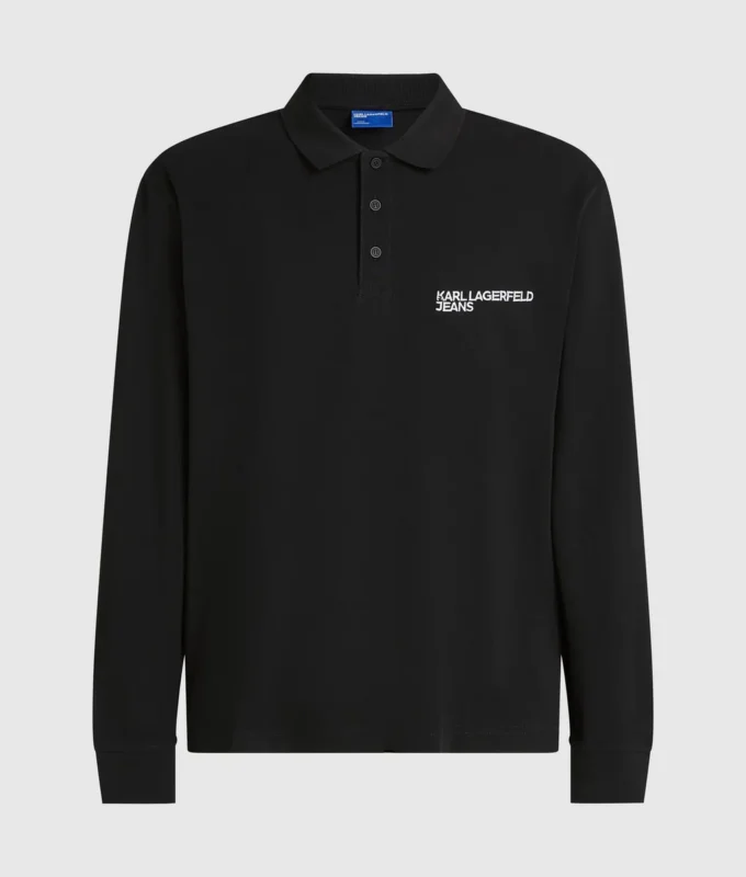 Langærmet poloshirt