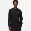 Langærmet T-shirt med logo-patch