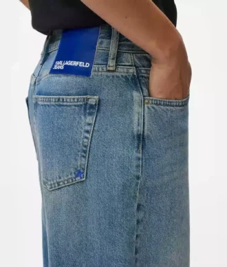 Lavtaljede jeans med brede ben