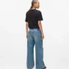 Lavtaljede jeans med brede ben