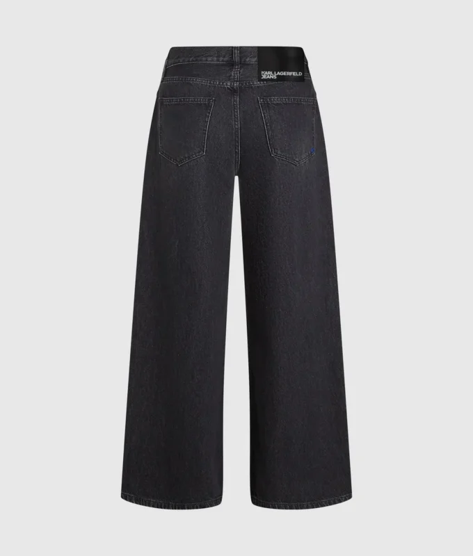 Lavtaljede jeans med brede ben