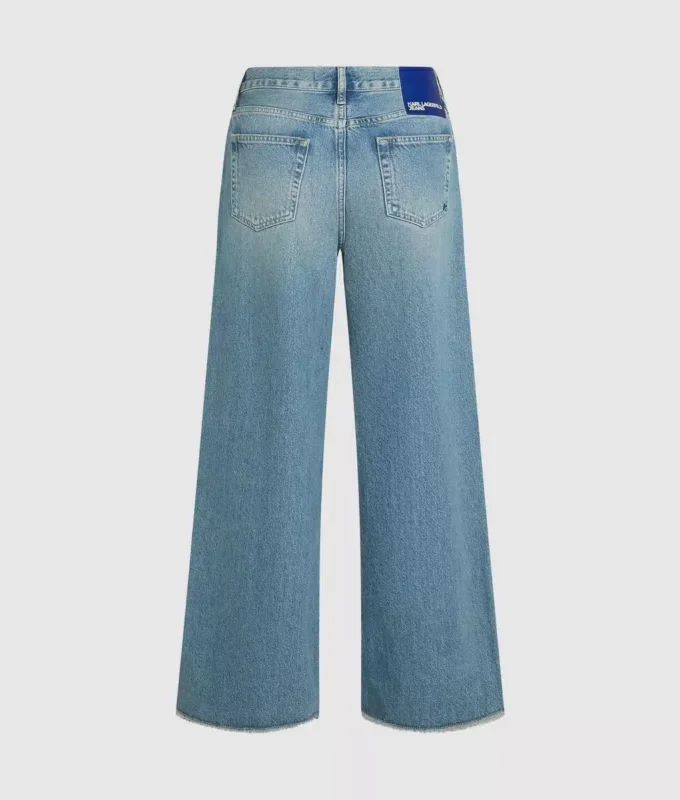 Lavtaljede jeans med brede ben