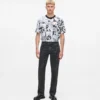 Lige jeans med monogram overalt