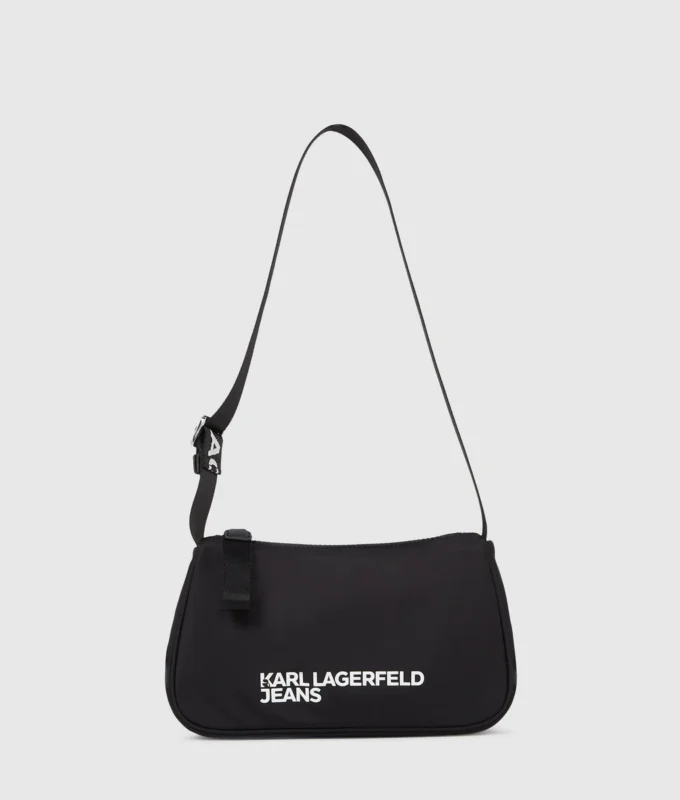 Logo nylon skuldertaske
