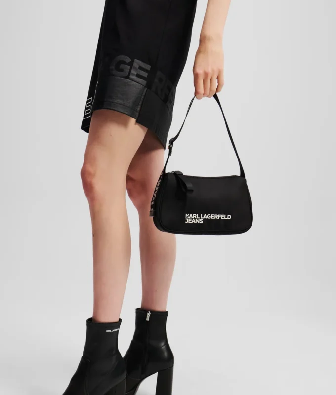 Logo nylon skuldertaske