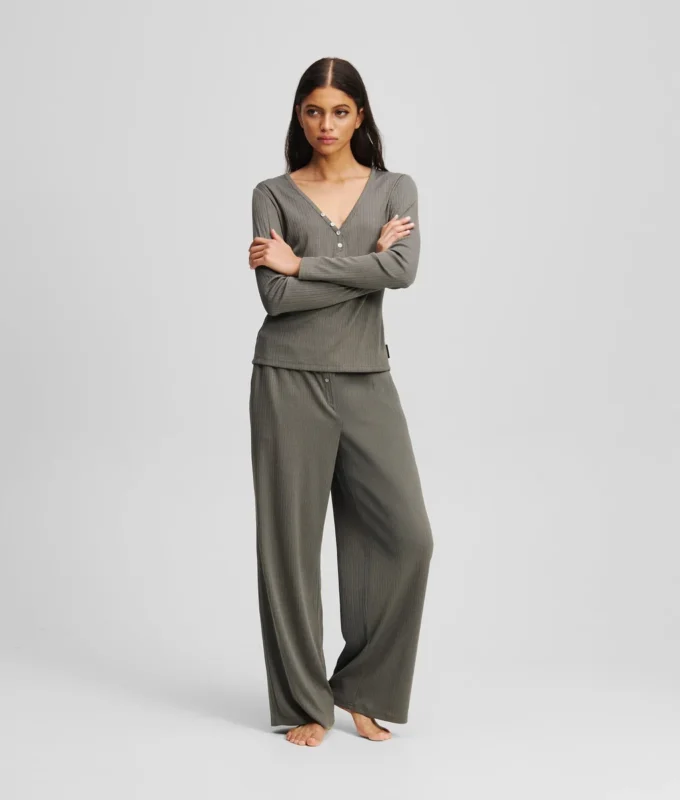 LOGO RIBBED PAJAMA SET