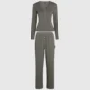 LOGO RIBBED PAJAMA SET