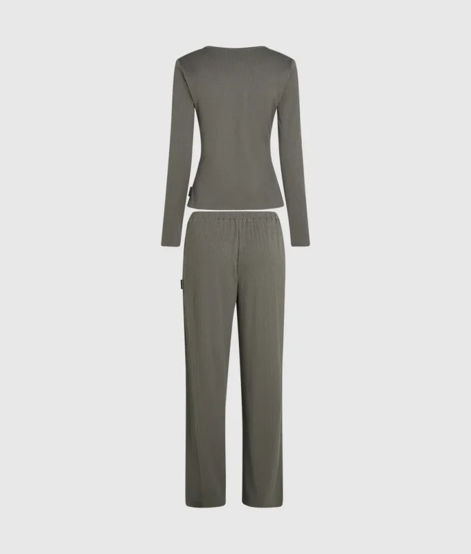 LOGO RIBBED PAJAMA SET