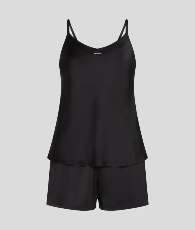 LOGO SATIN PAJAMA SET