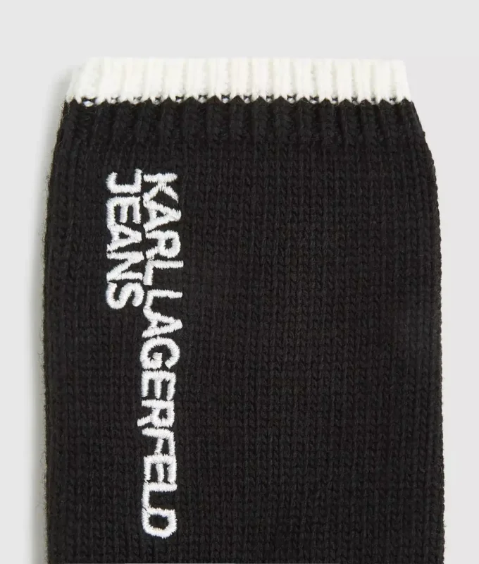 Logo-strikkede handsker