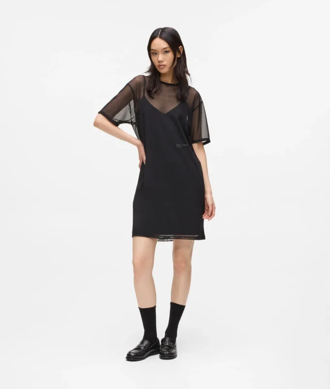 Mesh T-shirt-kjole