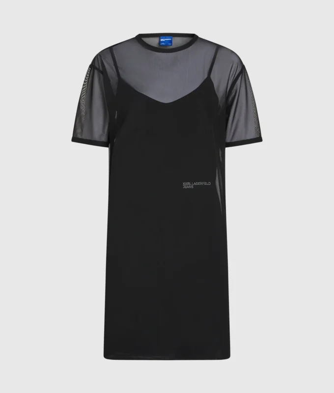 Mesh T-shirt-kjole