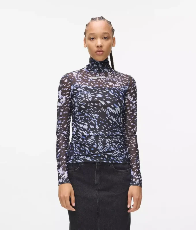 Mesh-top med print overalt