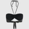Metallisk bandeau-bikinitop