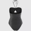 Metallisk halterneck-badedragt