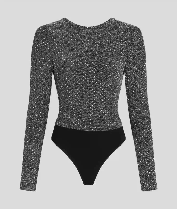 METALLISK RHINESTONE-BODYSUIT