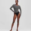 METALLISK RHINESTONE-BODYSUIT