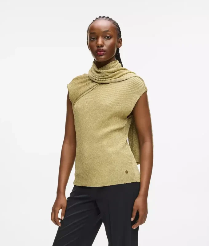 Metallisk strikket top