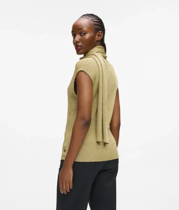 Metallisk strikket top