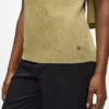 Metallisk strikket top