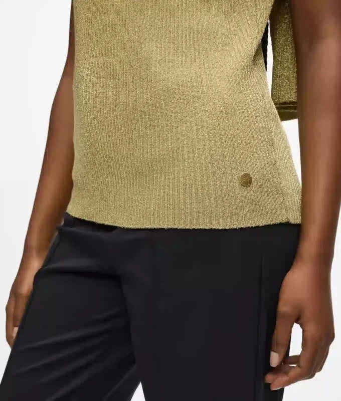 Metallisk strikket top