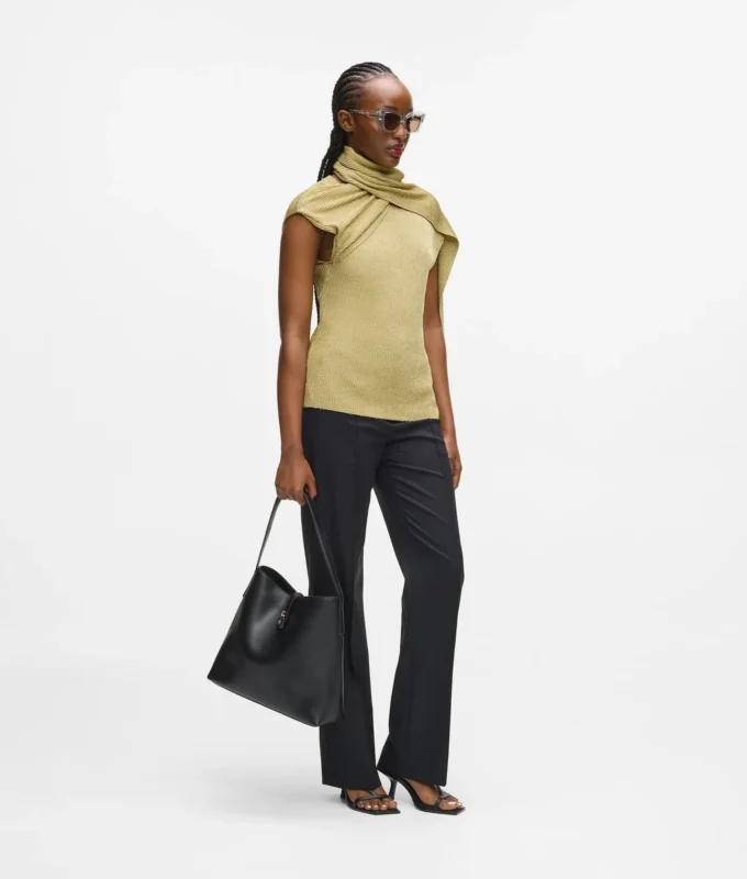 Metallisk strikket top