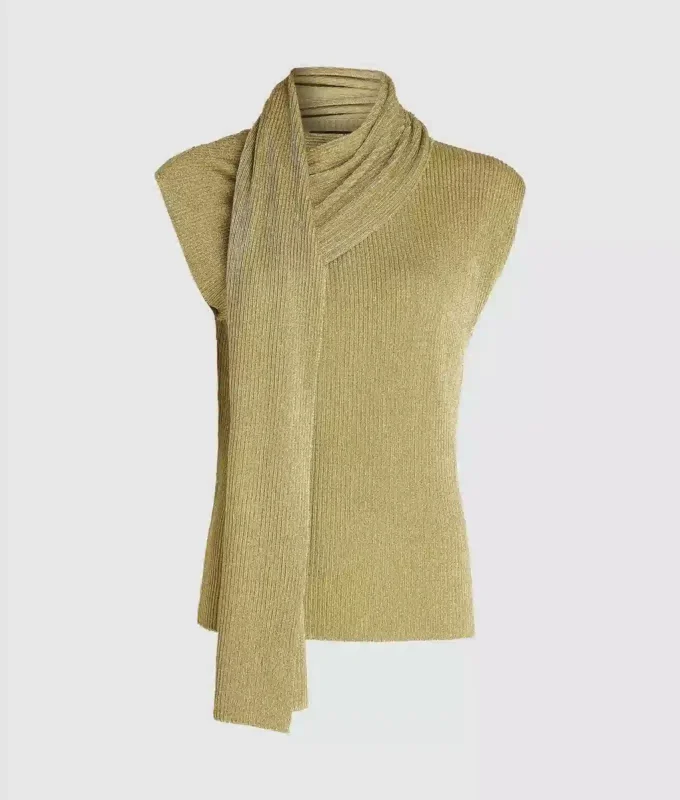 Metallisk strikket top